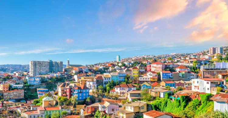 Casitas de colores en Valparaíso