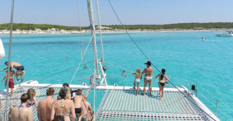 A bordo del catamarán por Palma de Mallorca