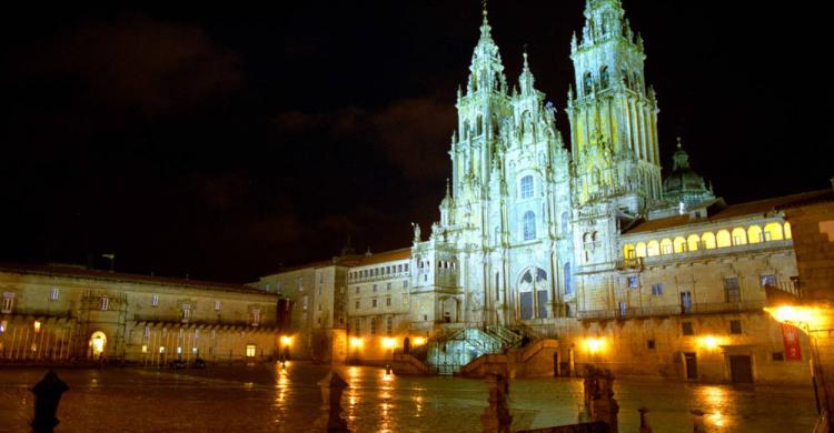 Catedral de Santiago al anochecer