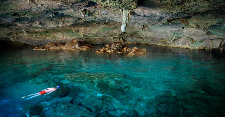 Baño en el cenote Choo-Há