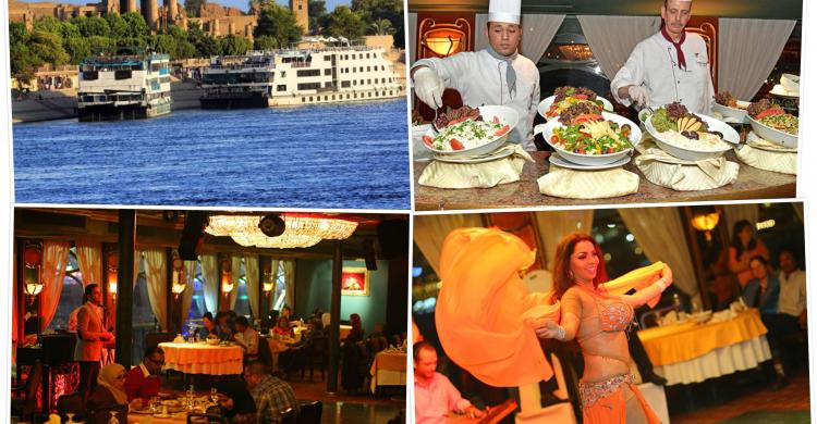 Cena y espectáculo a bordo de un crucero por el Nilo