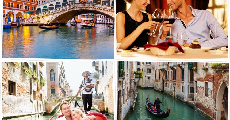 Descubre la cara más romántica de Venecia con este pack de Góndola, serenata y cena