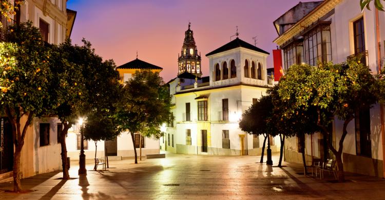 Calle cordobesa de noche