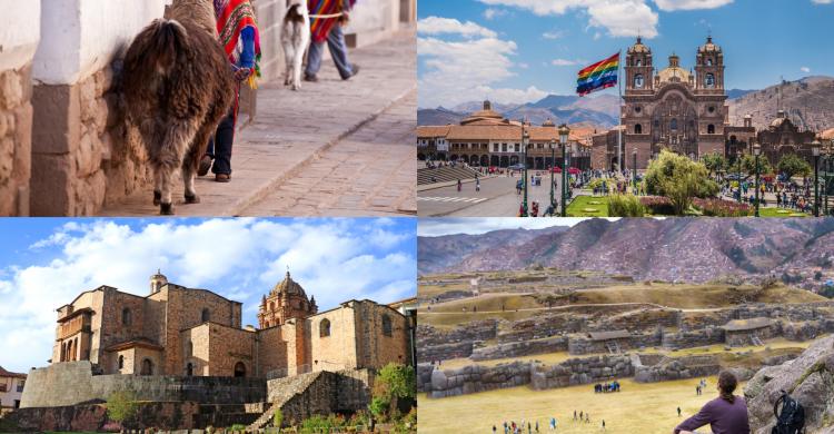 Centro de Cusco y las ruinas de sus alrededores