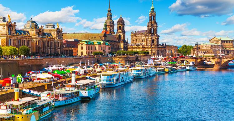 Dresden desde el río Elba