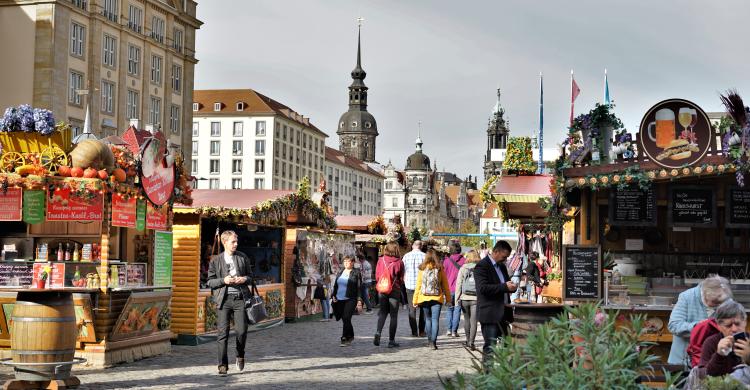 Mercados en el centro de Dresde