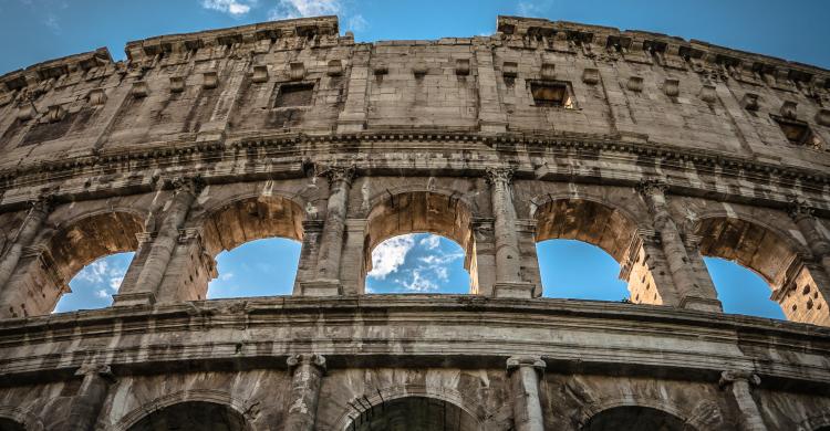 Fachada del Coliseo Romano
