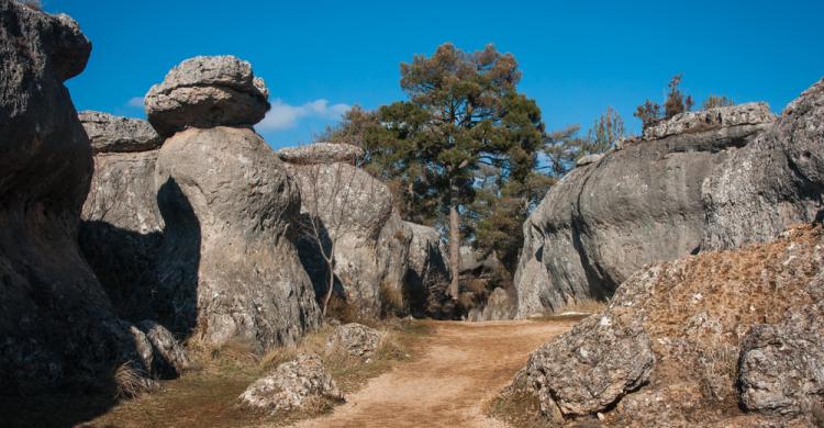 Formación de rocas en la Ciudad Encantada