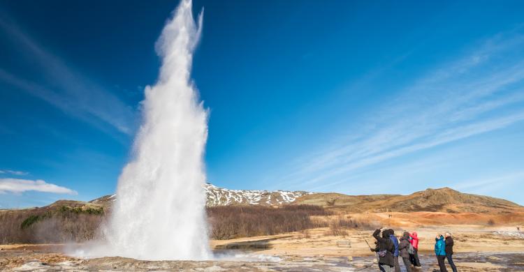 Strokkur en el Parque Geysir