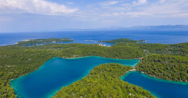 Vistas panorámicas del parque natural Mljet