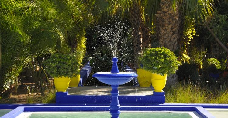 Fuente en el Jardín Majorelle