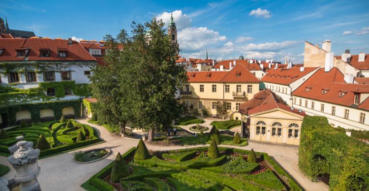 Vista aérea del jardín Vrtba, Praga