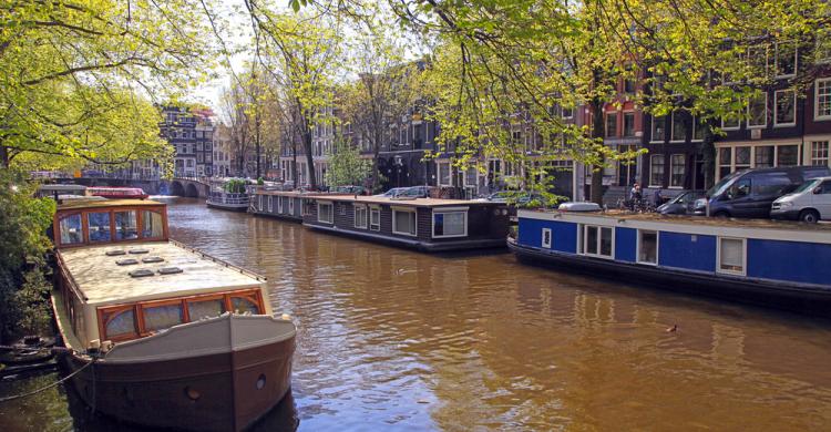 Canal en el barrio de Jordaan