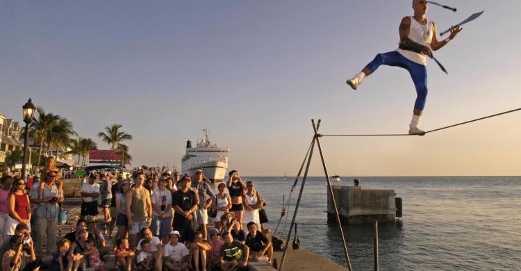 Sunset Celebration en Mallory Square