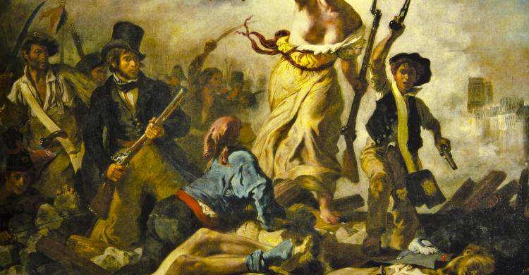 La libertad guiando al pueblo, obra de Eugene Delacroix