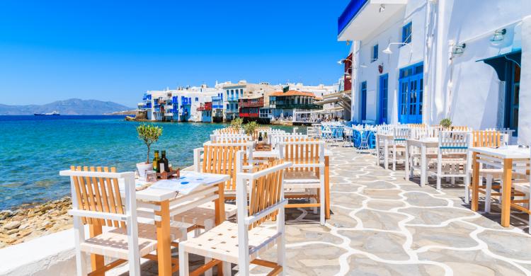 Terraza en Little Venice, Mykonos