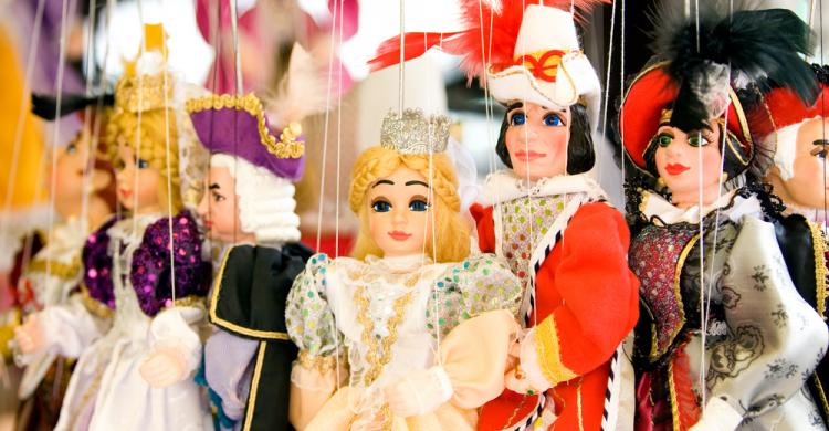 Marionetas en el Mercado de Praga
