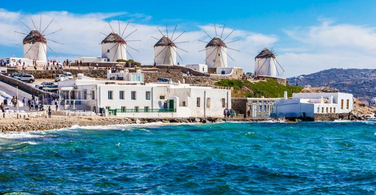 Molinos de viento en Mykonos