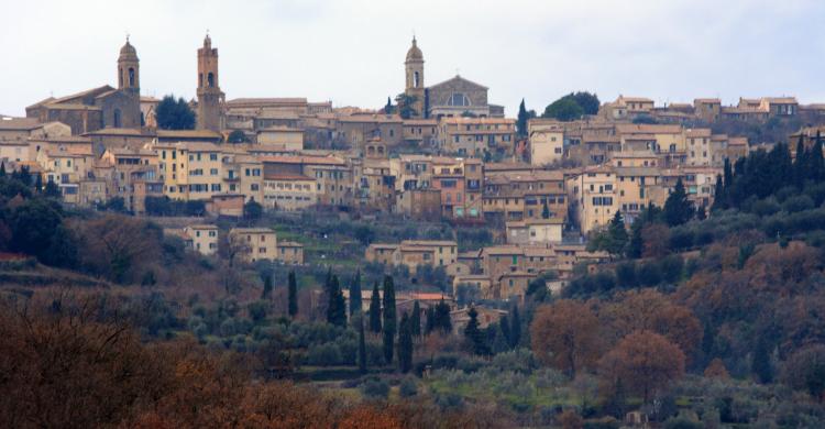 Vista panorámica de Montalcino