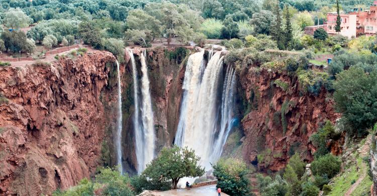 Vista panorámica de las cascadas 