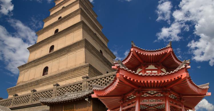 Pagoda construida durante la dinastía Tang