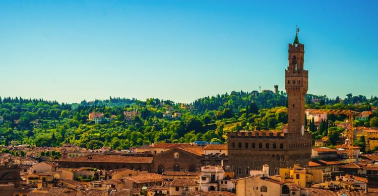 Vistas de Florencia y el Palazzo Vecchio