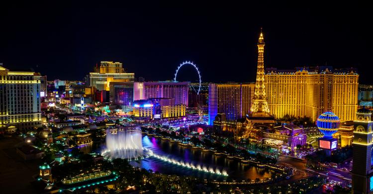 Panorámica de Las Vegas de noche