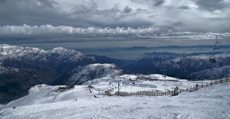 Pistas de esquí en el Valle Nevado