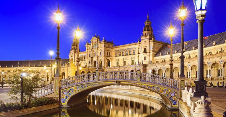 Plaza España de noche