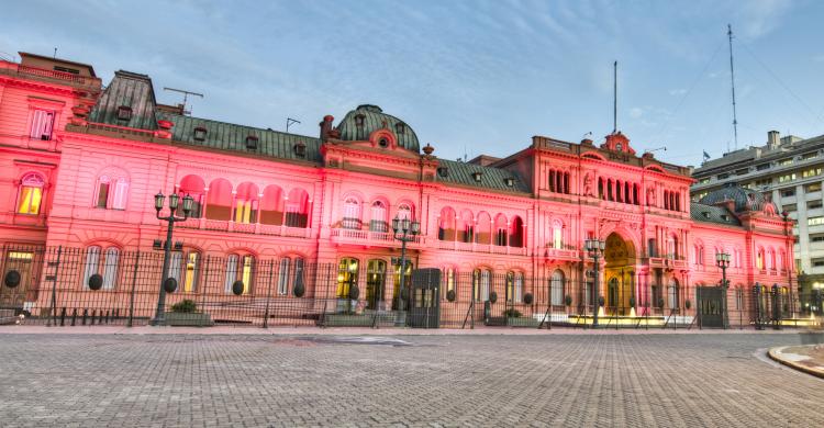 Casa Rosada, en la Plaza de Mayo