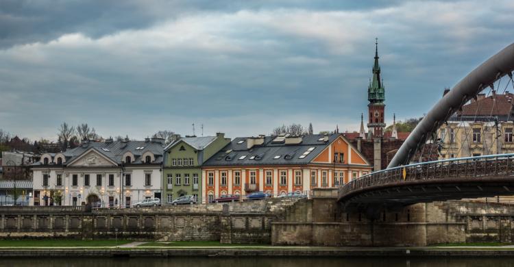 Puente de entrada al gueto judío de Cracovia