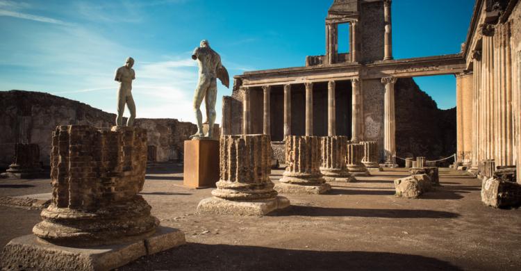 Ruinas de la antigua ciudad de Pompeya