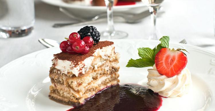 Postres de la cena a bordo del S/S Stockholm