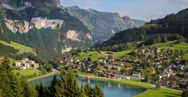 Vista del la comuna de Engelberg