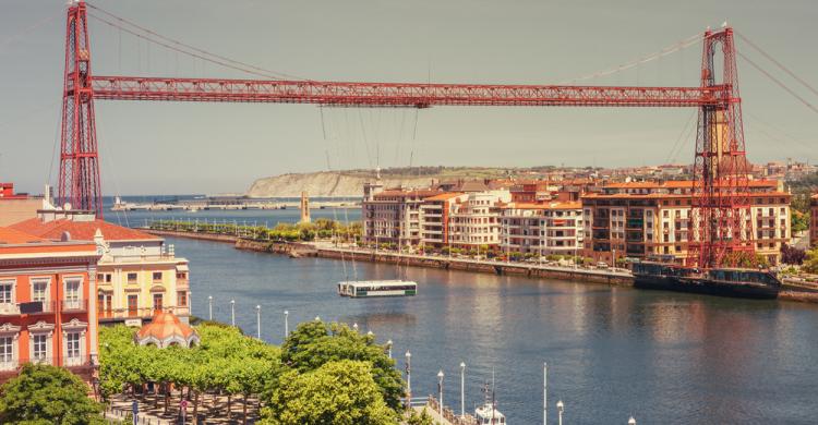 Puente colgante de Vizcaya en Getxo