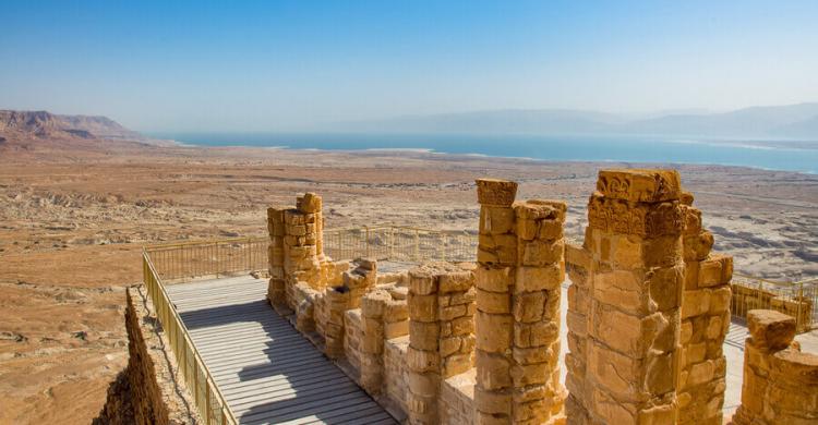 Vistas desde las ruinas de Masada