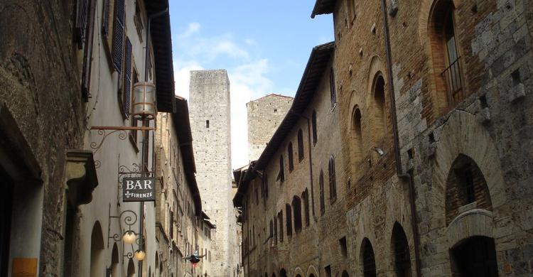 Callejones del centro histórico de San Gimignano
