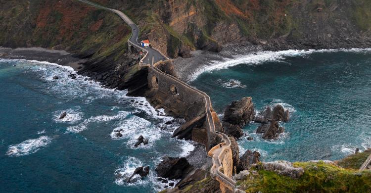 Vista aérea de San Juan de Gaztelugatxe