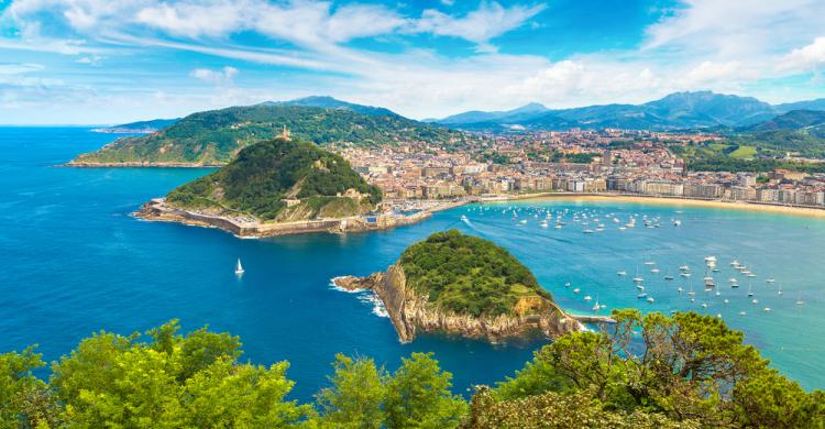 Vista aérea de San Sebastián
