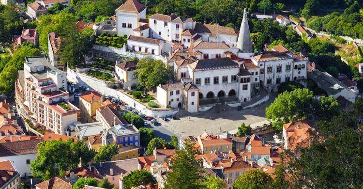 Vista panorámica del pueblo de Sintra