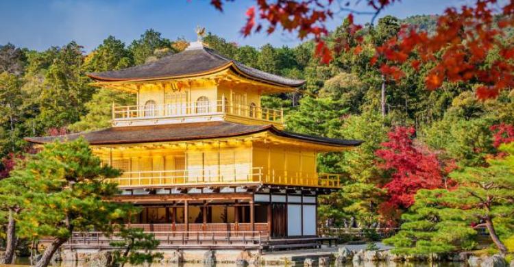 Templo zen Kinkaku-ji en Kioto