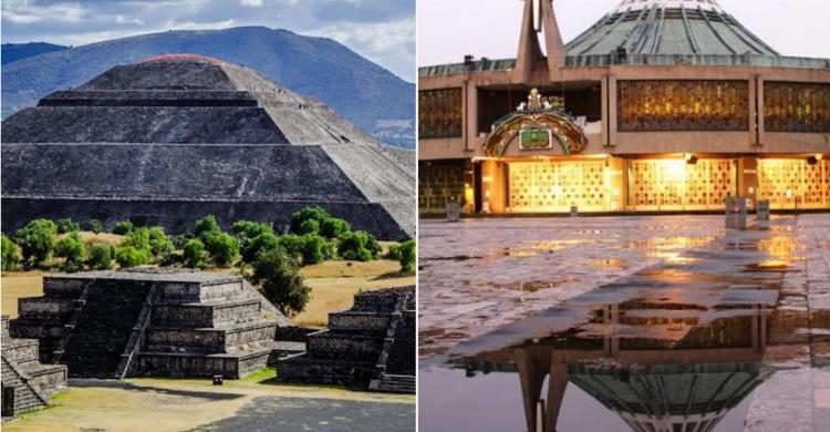 Pirámides de Teotihuacán y Basílica de Guadalupe
