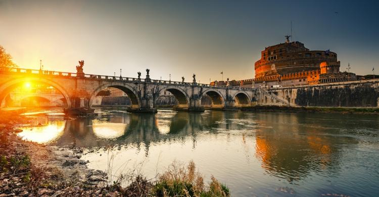 Río Tíber y Castillo Sant'Angelo