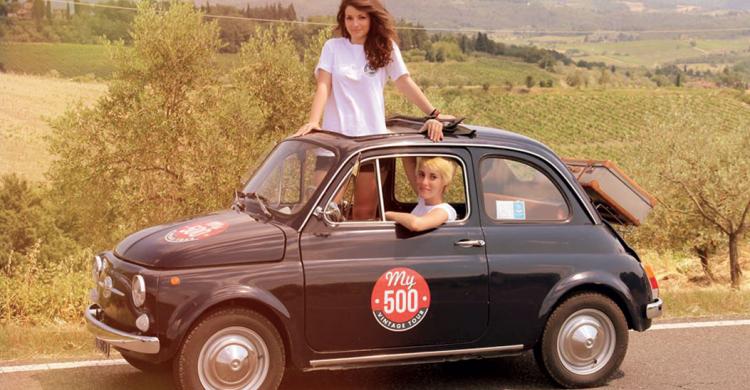 Fiat 500 vintage, por la toscana italiana