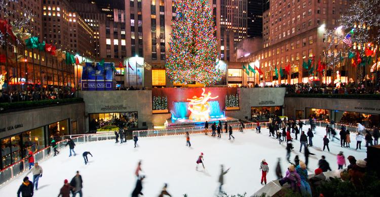 Las pistas de hielo en el centro de Manhattan