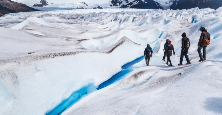 Descubriendo barrancos, balcones y cravasses en nuestro trekking por el Glaciar Perito Moreno