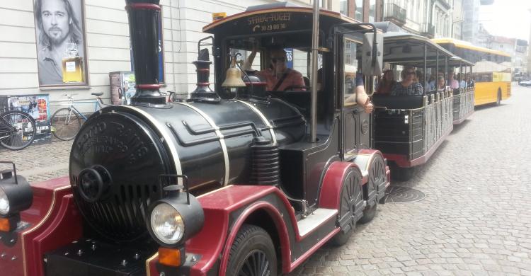 Centro histórico de Copenhague en tren turístico