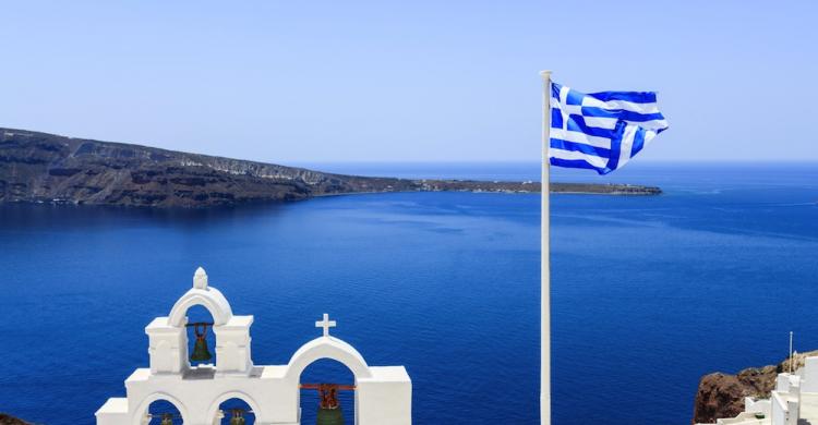 Las 3 campanas de Fira, Santorini