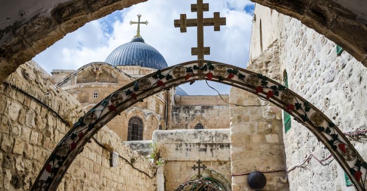 Estación 9 de la Vía Dolorosa en Jerusalén