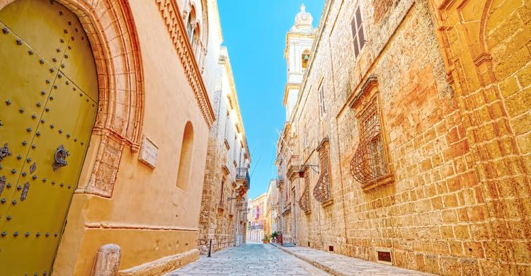 Calle típica de Victoria (Rabat) en Gozo